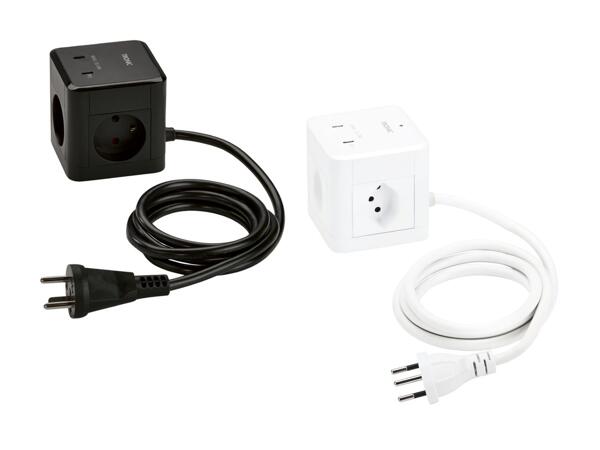 TRONIC(R) Stikdåseterning med USB-porte