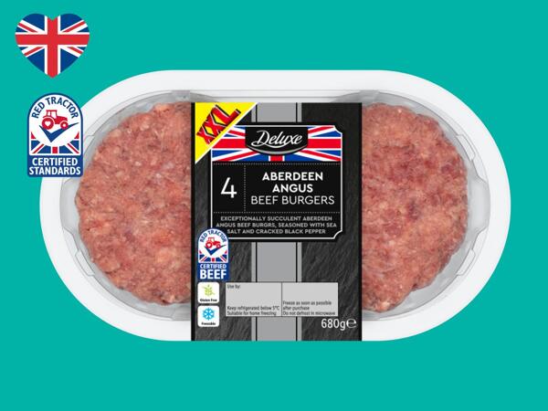 Deluxe 4 Aberdeen Angus British Beef Burgers