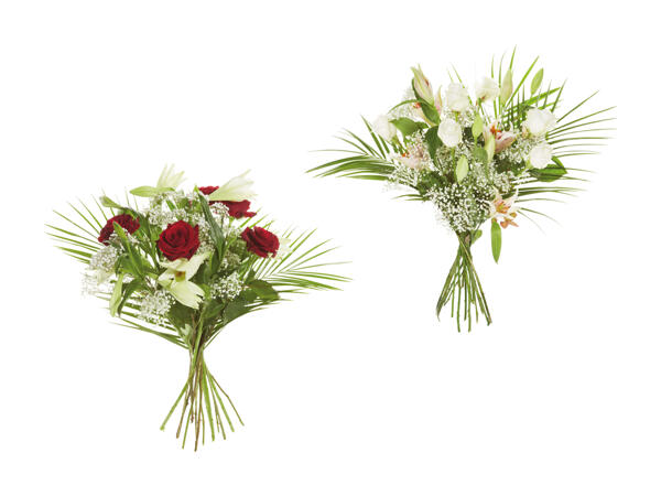Bouquet de roses et de lys exclusif