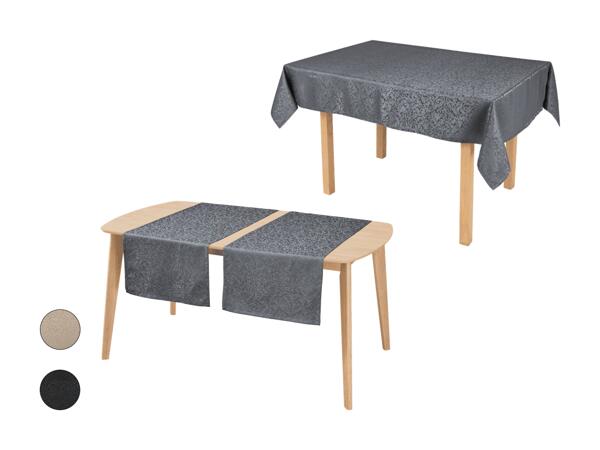 Set de nappe et chemin de table jacquard premium, 2 pièces