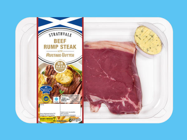 Beef 28-Day Matured Rump Steak with Mustard Butter