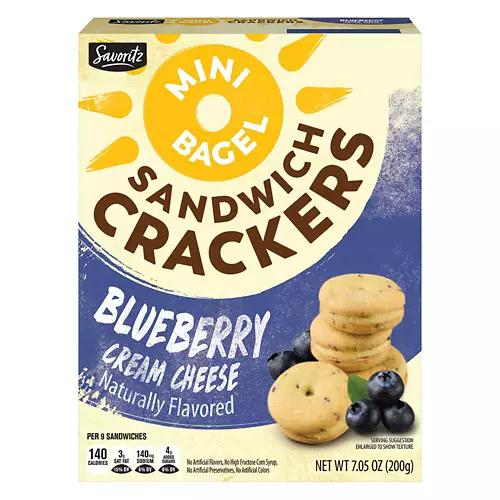 Blueberry Flavored Mini Bagel Sandwich Crackers, 7.5 oz