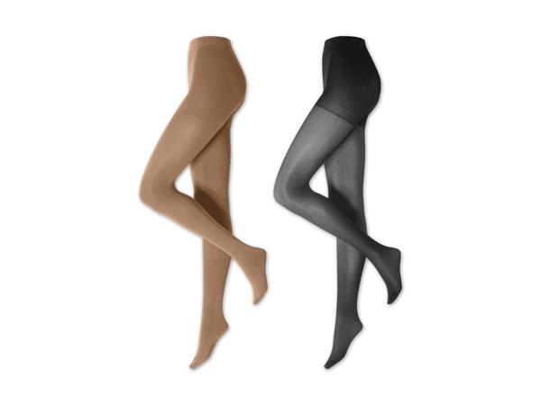 Damen Thermo- und Feinstrumpfhose, 2 Stück