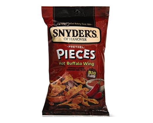 Snyder's of Hanover 
 Hot Buffalo Wing or Honey Mustard & Onion Pretzel Pieces