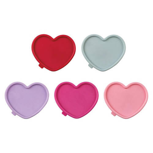 5 Pack Heart Shaped Snack Containers