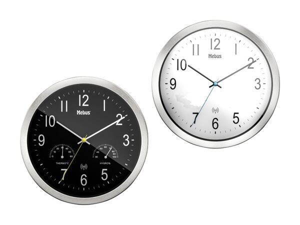 Horloge murale radio avec thermomètre/hygromètre MEBUS