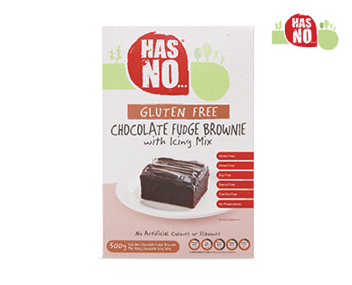 GLUTEN FREE CHOCOLATE BROWNIE MIX WITH CHOCOLATE ICING 500G
