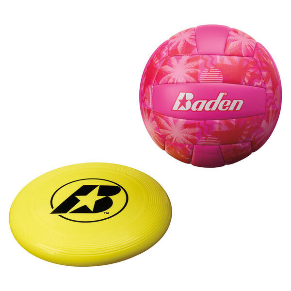 Baden Pink Volleyball/ Yellow Disk Beach Combo Set