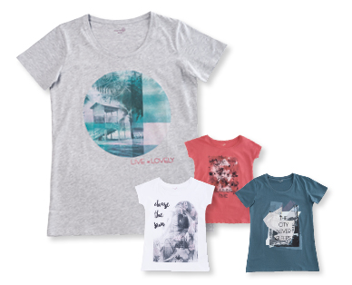 T-shirt avec impression photo pour femmes BLUE MOTION