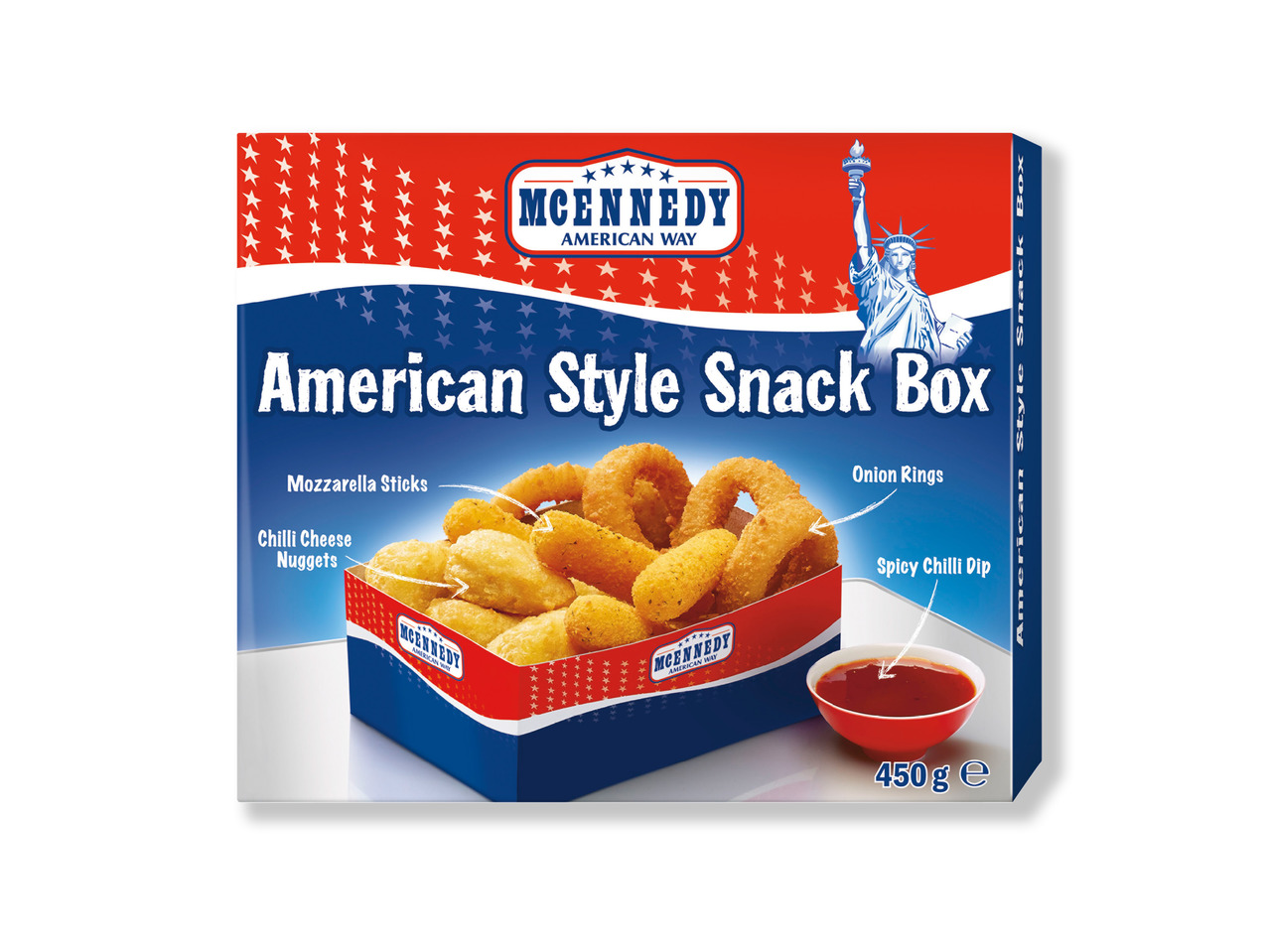 American style snack box
