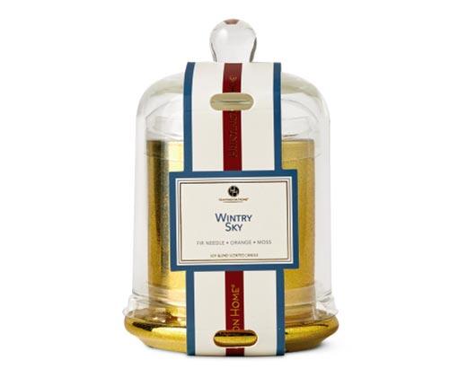 Huntington Home 
 Golden Candle with Cloche