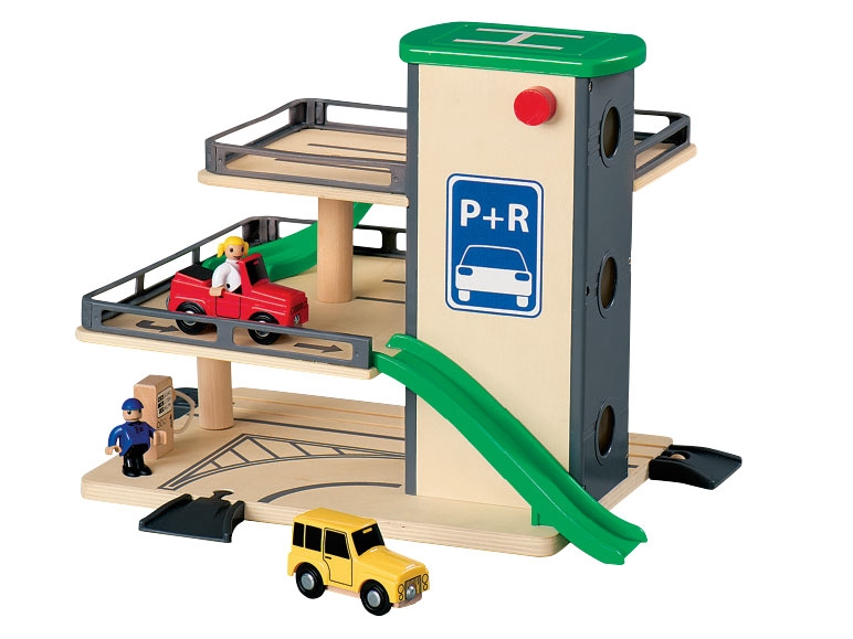 Playtive Junior Wooden Port, Parking Garage, Airport or Railway Expansion Set