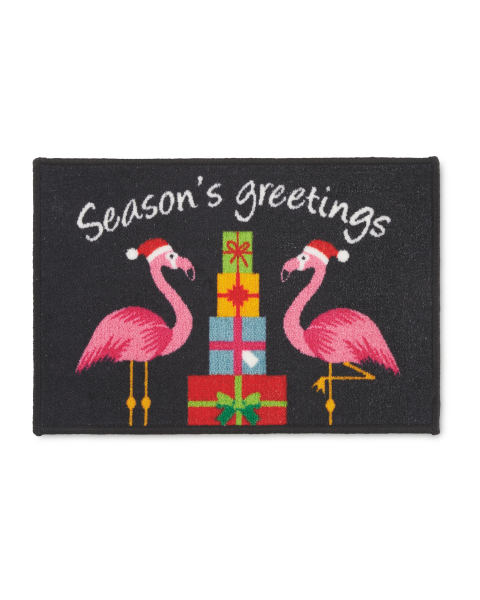 Cut Pile Flamingos Washable Mat