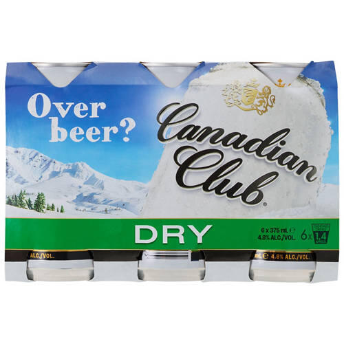Canadian Club & Dry 4pk 375ml