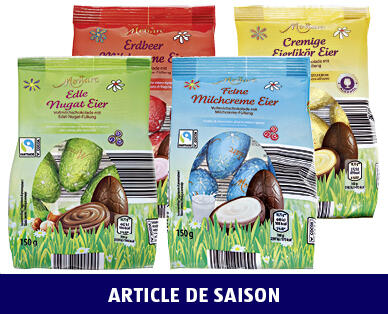 MONARC 
 ŒUFS DE PÂQUES FOURRÉS