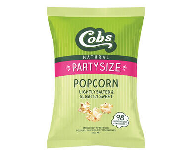 Cobs Natural Popcorn Lightly Salted Slightly Sweet 180g