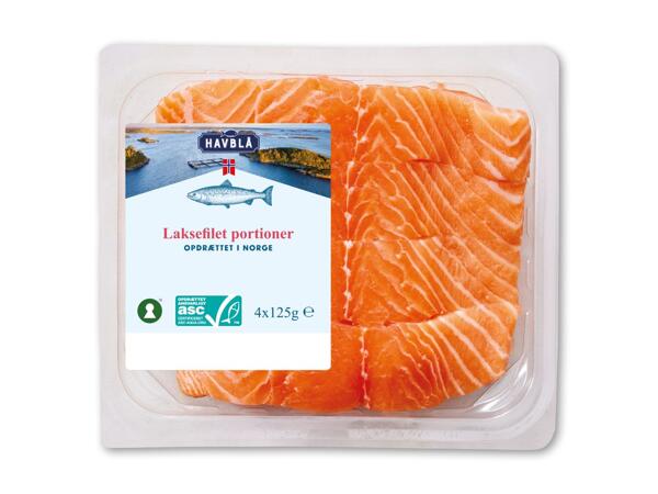 HAVBLÅ Laksefileter med skind