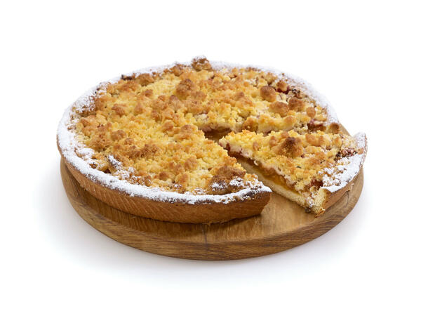 Tarte crumble à la rhubarbe