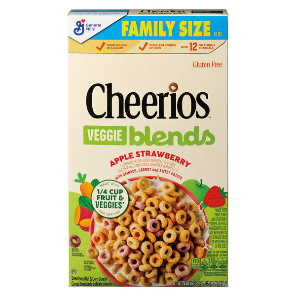 General Mills Gluten Free Apple Strawberry Veggie Blends Cheerios