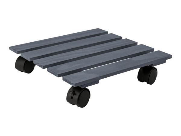 Parkside Wooden Plant Roller - Grey