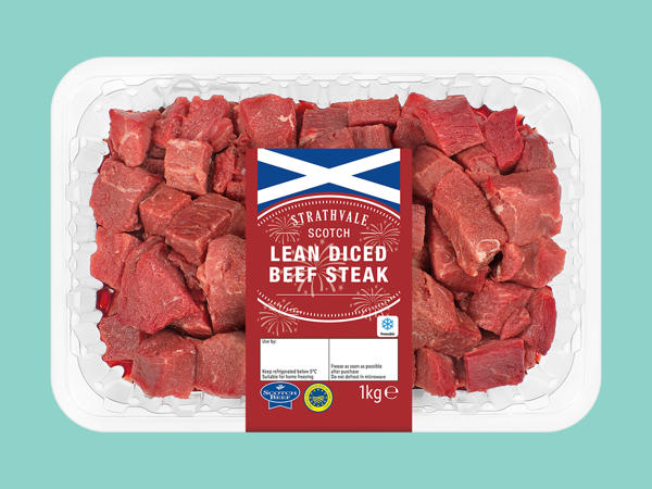 Strathvale XXL Scotch Beef Lean Diced Steak