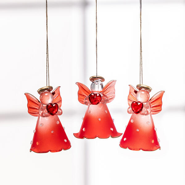 Glas-Weihnachtshänger 4er-Set