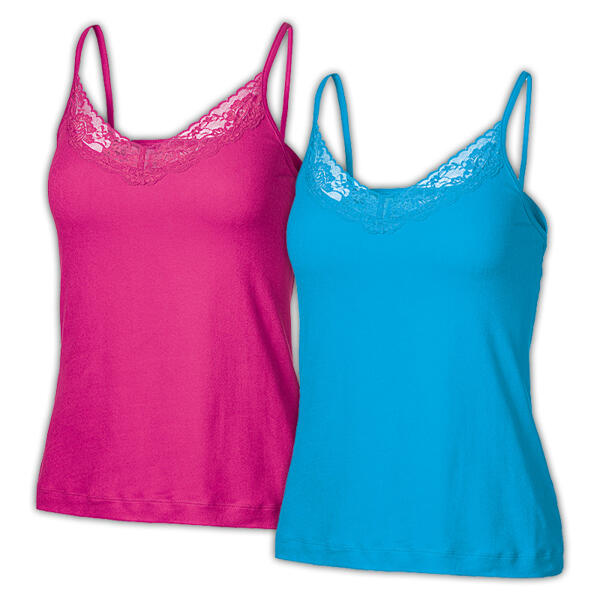 Top mit Spitze 2er-Pack