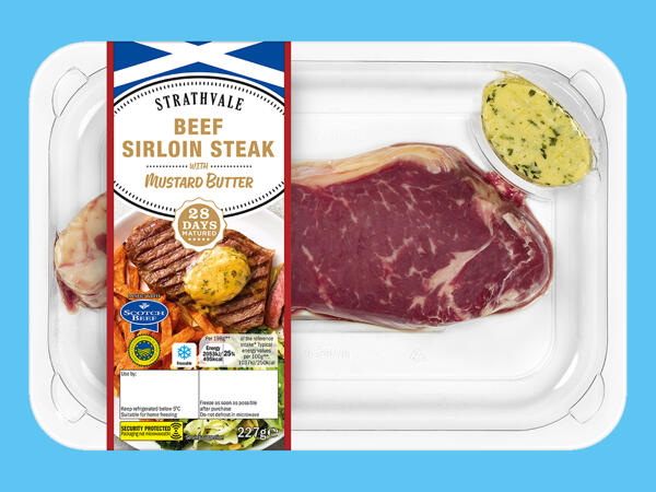 28-Day Matured Beef Sirloin Steak with Mustard Butter