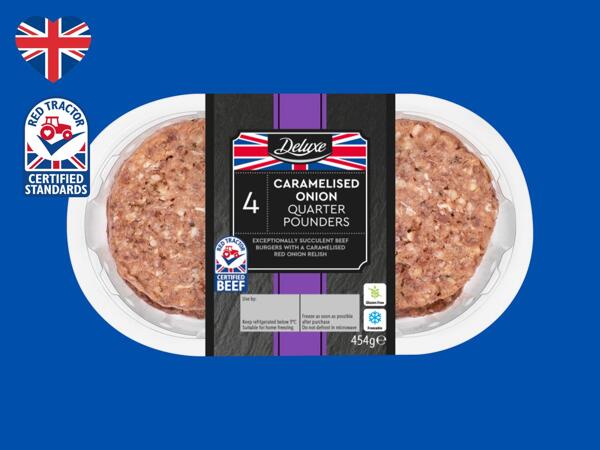 Deluxe 4 British Caramelised Onion Beef Burgers