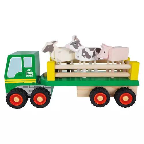 Kids Wooden Vehicle Play Set - Farm Truck