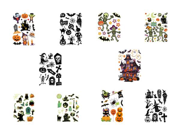 Autocollants/ autocollants pour fenêtres pour Halloween