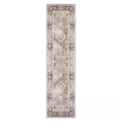 2' x 8' Oversized Washable Runner - Brown Traditional