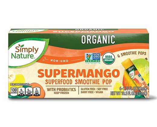 Simply Nature Super Berry or Super Mango Smoothie Pops