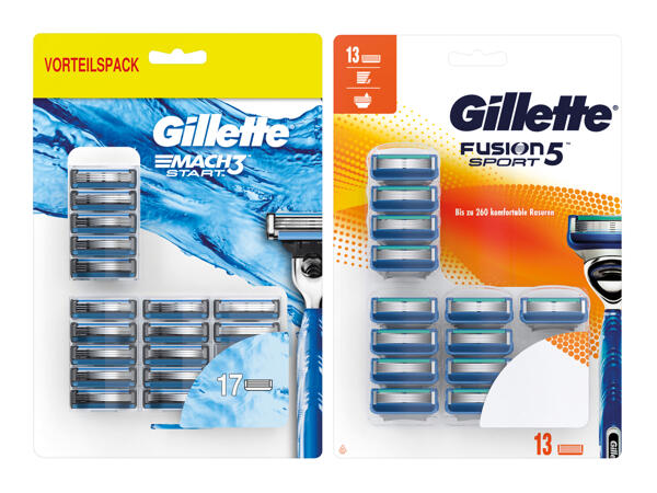 Gillette 17 Mach 3 Start Klingen/ 13 Fusion Sport Klingen