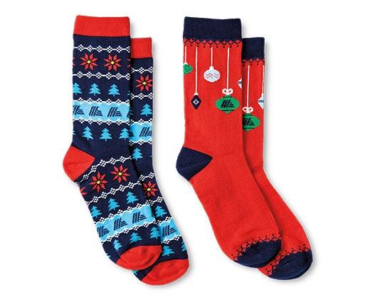 Merry Moments 
 Men's or Ladies 2pk Holiday Socks