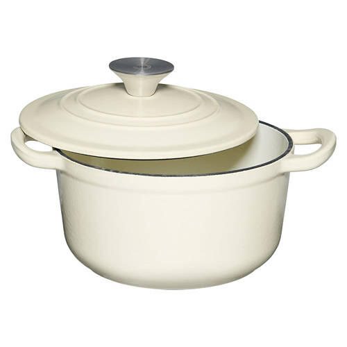 2 Quart Cast Iron Dutch Oven, Cream