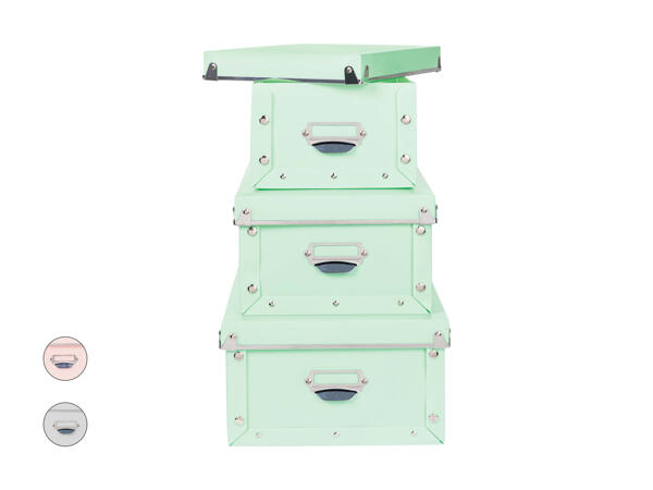 Boîtes de rangement, 3 pièces