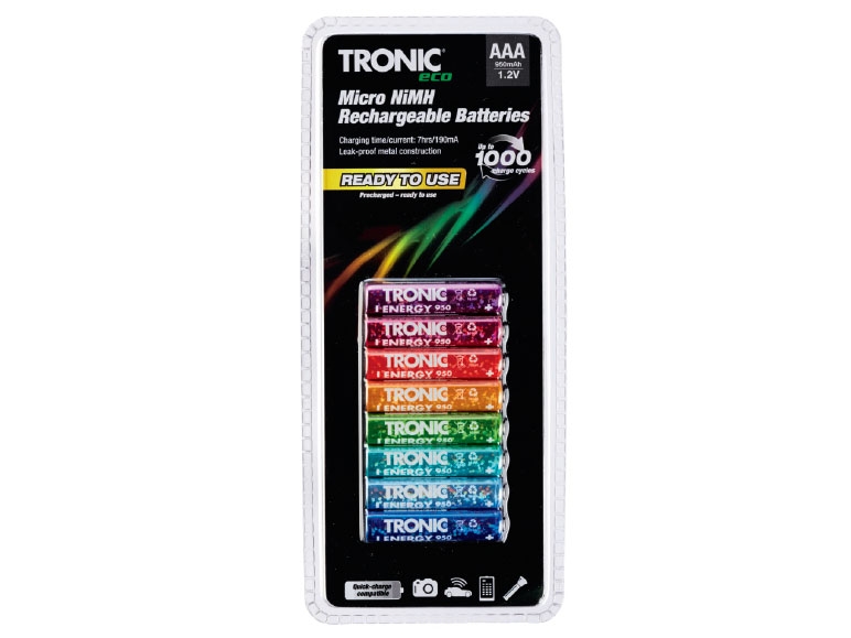 Tronic Ready To Use Mignon NiMH Rechargeable Batteries