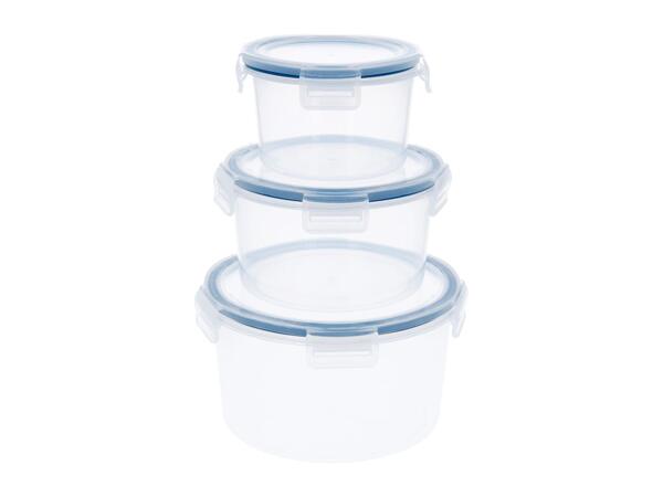 Silvercrest Round Food Storage Container Set - 3 Pieces