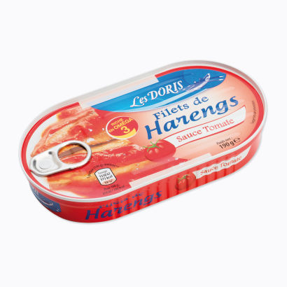 Filets de harengs 
 sauce tomate