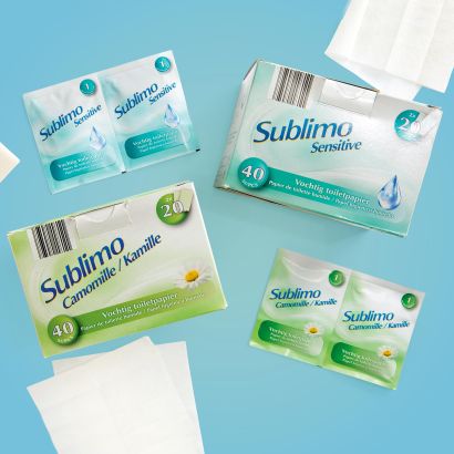 Lingettes de toilette humides, 40 pcs