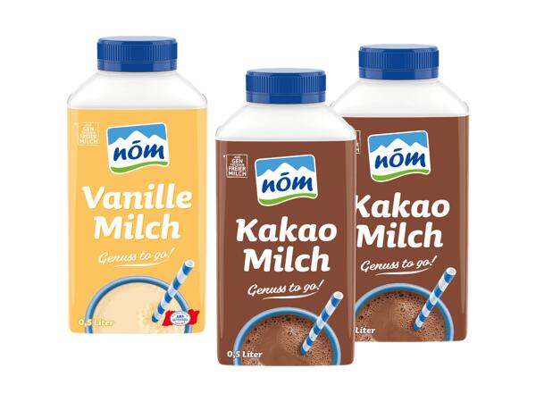 Kakao- oder Vanillemilch
