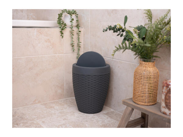Addis 5L Rattan Effect Bathroom Bin