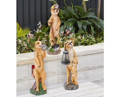 Solar Meerkat Statues