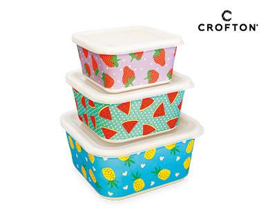 Bamboo Fibre Food Containers 3 Piece Set