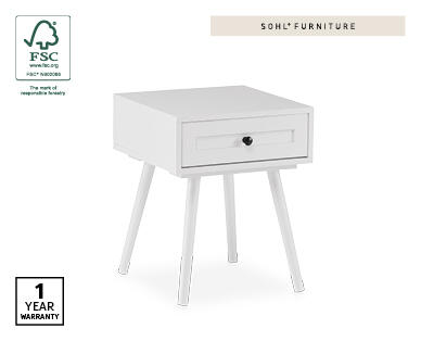 Bedside Table - White