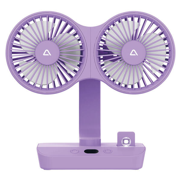 Ambiano Purple Adjustable Dual Headed Fan