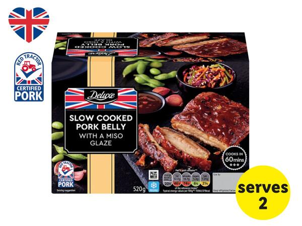 Deluxe Slow Cooked British Pork Belly with a Miso Glaze