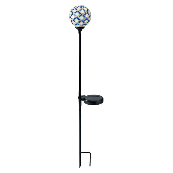 Belavi Blue Scales Mosaic Solar Garden Stake
