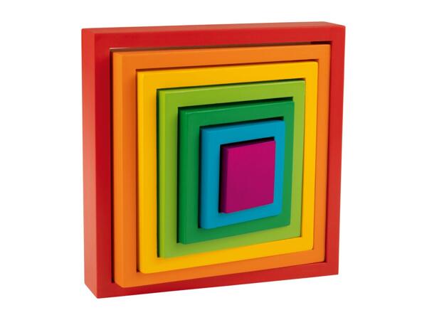 Playtive Wooden Rainbow Toy - Wooden Rainbow Square